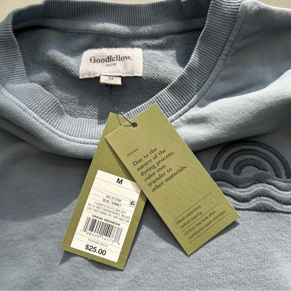 Goodfellow & Co Long Sleeves Shirt Sweater Blue Medium - Picture 4 of 8